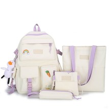 New 4 Sets/Pcs Woman Laptop Backpack School Backpa Cute Schoolbag for Teenagers  - £43.36 GBP