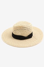 Fame Wide Brim Straw Weave Sun Hat - £19.91 GBP
