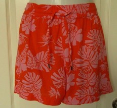 Style and Company Knit Shorts Size XX-Large Orange floral print - £12.59 GBP