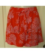 Style and Company Knit Shorts Size XX-Large Orange floral print - £12.60 GBP