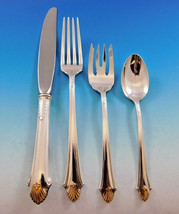 Edgemont Gold by Gorham Sterling Silver Flatware Set For 12 Service 54 Pieces - £2,232.49 GBP