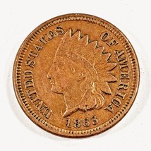 1863 1C Indien Cents En Extra Fin XF État, Marron Couleur, Épais Liberty - $78.70