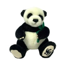 Gund Panda Eating Bamboo Plush Stuffed Animal WWF 25th Anniversary Collectible - $12.87