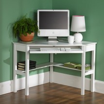 48" White Solid Wood Corner Writing Desk - $8,377.79 MXN