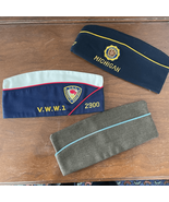 3 Vintage Veteran WWI Michigan American Legion Military Garrison Caps Hats - $44.95 CAD