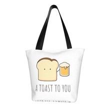 A TOAST TO YOU Ladies Casual Shoulder Tote Shopping Bag - £19.58 GBP