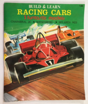 1978 book Build &amp; Learn RACING CARS Chaparral Duesenberg McLaren paper m... - $40.67