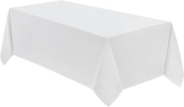 90 132inch Rectangle Tablecloth Polyester Table Cloth Stain Resistant and Wrinkl - £27.78 GBP