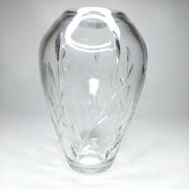 Vtg Royal Doulton Crystal Vase 9” Cut Leaf Pattern Czech Republic Weddin... - £18.88 GBP