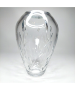 Vtg Royal Doulton Crystal Vase 9” Cut Leaf Pattern Czech Republic Weddin... - £18.87 GBP