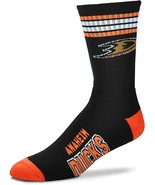 FBF 4 Stripe Deuce Crew Socks Anaheim Ducks Large(10-13) - £11.85 GBP