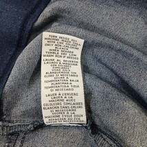 One 5 One MS14252Z Women's Blue Cotton Blend Stretch Denim Slit Skirt Size Large image 4