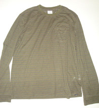 New Mens XL Prana Cardiff LS Pocket T Shirt NWT Green Stripe Casual Active Hemp - £125.82 GBP