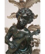 Large Art Nouveau Wall Light &quot;GREEN CHERUB&quot; Putto Wall Lamp Angel - €658,35 EUR