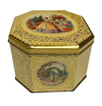 Vintage Hinged Tin Macfarlane Lang &amp; Co Biscuits Floral Made in Great Br... - $15.84