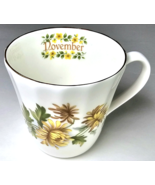 Royal Stuart Fine Bone China Floral Monthly Coffee Mug November Gold Tri... - £20.02 GBP