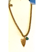 Betsey Johnson Modern asymetrical heart  Necklace new gold pink - $52.20