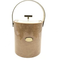 Vintage Georges Briard  Leather Look Design Ice Bucket - £16.52 GBP