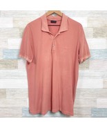 BALDESSARINI Pique Washed Out Polo Shirt Pink Short Sleeve Mens US 46 EU... - $34.64