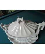RED CLIFF AMERICAN IRONSTONE COVERED TUREEN WITH PLATTER 12 X 16&quot; VICTORIAN - £276.11 GBP