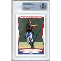 Corey Seager Texas Rangers Auto 2010 USA Baseball On-Card Autograph Beckett Slab - £119.45 GBP