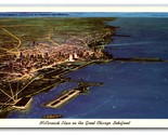 McCormick Place on Lakefront Aerial View Chicago IL UNP Chrome Postcard V2 - $3.91