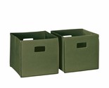 2 Pc Folding Storage Bin Set - Olive - $16.99