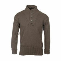 Man&#39;s OD Military Brown Sweater by Mitts Nitts - Large - $28.49