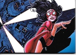 Marvel Comics Spider-Woman Atop A Building Comic Art Refrigerator Magnet, UNUSED - £3.17 GBP