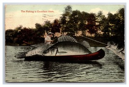 Fumetto Pesce Esagerazione Pesca È Eccellente 1914 DB Cartolina R16 - £3.16 GBP