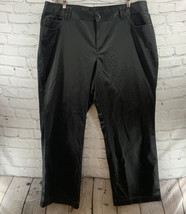 Venezia Pants Womens Plus Sz 22 Black Cotton Polyester Spandex Blend - £15.56 GBP