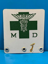 Vtg Medical Doctor Caduceus Physician Vehicle License Plate Topper - £31.65 GBP