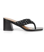Mark Fisher Norsa Women Block Heel Sandal 9 / M / Black Leather - €32,38 EUR