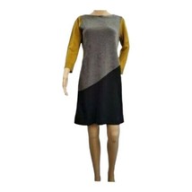 Jessica Howard Midi Sweater Dress Color Block Knit Boat Neck 3/4 Sleeve Medium - £14.18 GBP