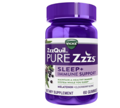 PURE Zzzs Sleep + Immune Support Melatonin Sleep Aid Gummies with Elderb... - £31.49 GBP