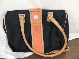 Diane von Furstenberg Handbag/Purse DVF Orange Black &amp; Tan Button Close ... - £24.75 GBP