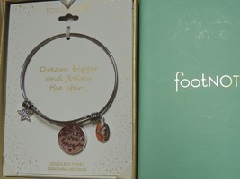 Footnotes Bracelet Dream Bigger and Follow the Stars expandable stainless Steel - £8.62 GBP