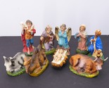 Vintage Christmas Nativity Lot Paper Mache Italy 9pc Holy Family Angel S... - $68.99