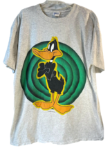Vtg 90s Looney Tune Daffy Duck Single Stitch Cartoon T-Shirt Sleep Shirt... - £30.96 GBP