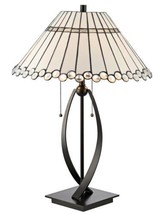 Table Lamp DALE TIFFANY CORDELIA Contemporary 2-Light Bronze Clear - £290.77 GBP