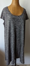 Dress 2XL Vibe Women Gray Casual Sweater Knit ALine Athleisure Stretch S... - £19.57 GBP