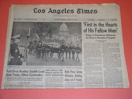 Eisenhower Death Tragedy Newspaper Vintage 1969 March 31 - $39.99