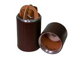 Brizard and Co. - The Cylinder Desk Humidor - Chocolate Leather - $220.00