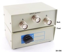 2-Way Ab Twinax Manual Rotary Switch Box (Metal) - Cablesonline Sb-038 - £28.70 GBP