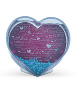 Father&#39;s Day Heart Shaped Clear Acrylic Plastic Water Globe Picture Frame - £21.62 GBP