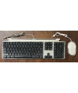 M7803 Apple Pro Wired USB Keyboard Clear Black + Pro Mouse - Very Clean ... - €23,14 EUR