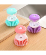 10x Multifunction Kitchen Cleaning Brushes – Pink, Purple, Baby Blue Set