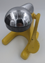 Vintage Juice King Yellow Chrome Manual Countertop Enamel Juicer Press - $44.99