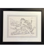 GUILLAUME AZOULAY "ETUDE ELDORADO" ORIGINAL PEN & INK DRAWING ON PAPER H/S COA - $16,846.49 MXN
