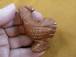 Y-CHI-RO-707 Orange ROOSTER bird roosters gemstone carving chicken hen F... - £14.01 GBP